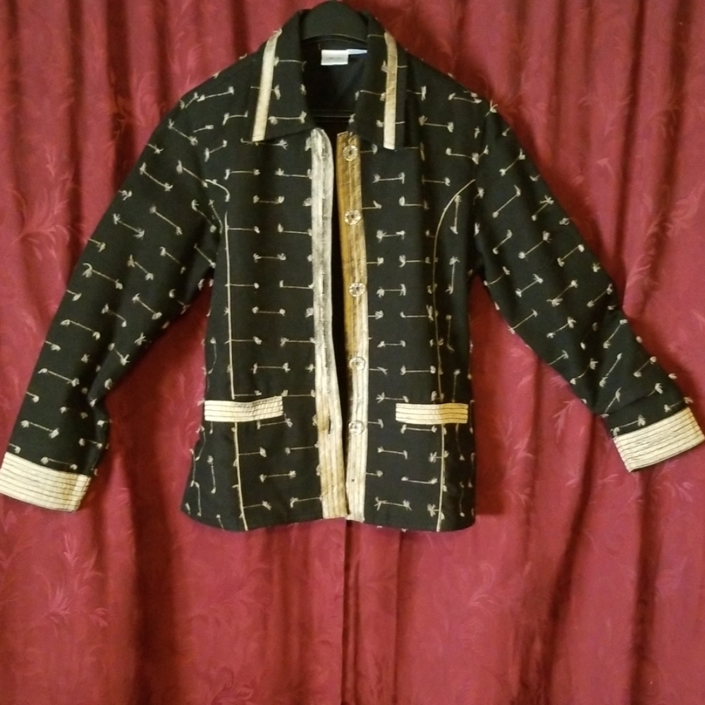 Norm Thompson embroidered blazer